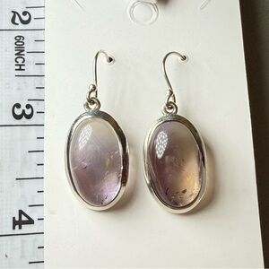 Silver and Purple Earrings